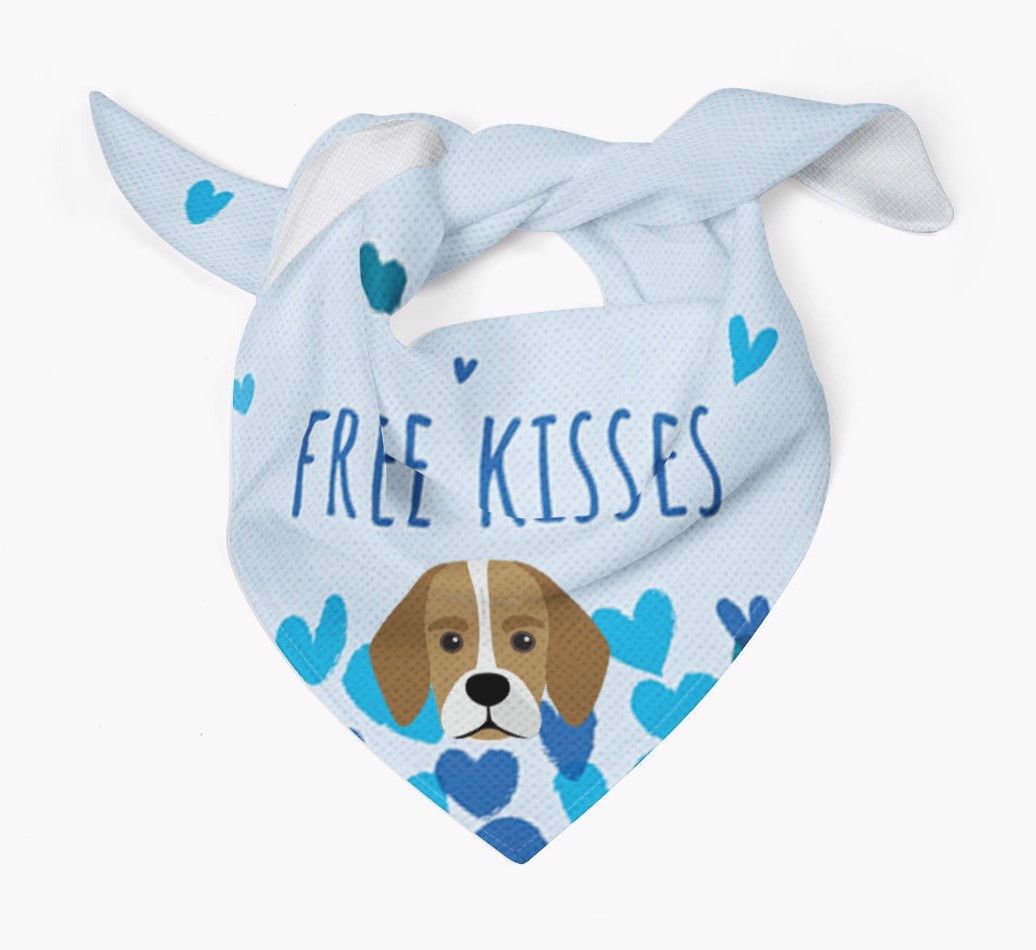 Free Kisses : Personalised {breedFullName} Bandana