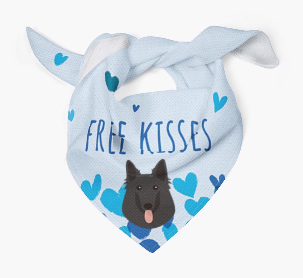 Free Kisses : Personalised {breedFullName} Bandana