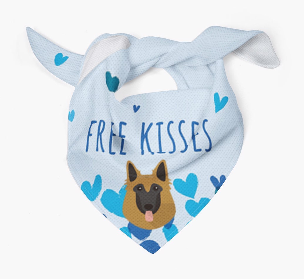 Free Kisses : Personalised {breedFullName} Bandana