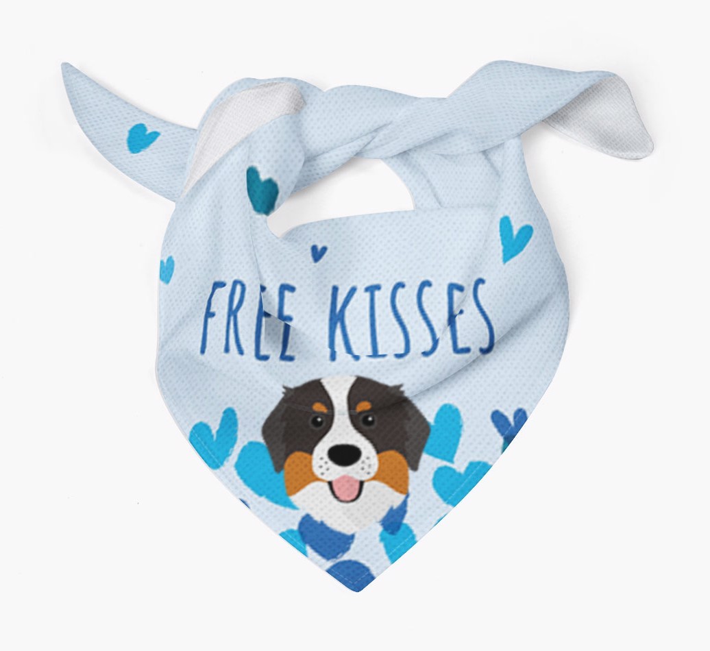 Free Kisses : Personalised {breedFullName} Bandana