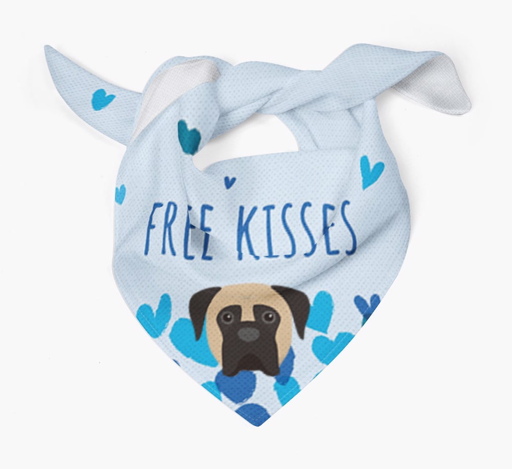 Free Kisses : Personalised {breedFullName} Bandana