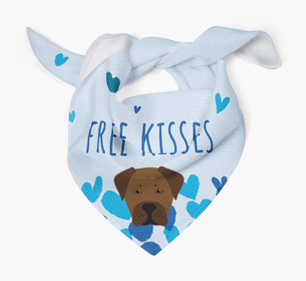 Free Kisses : Personalised {breedFullName} Bandana