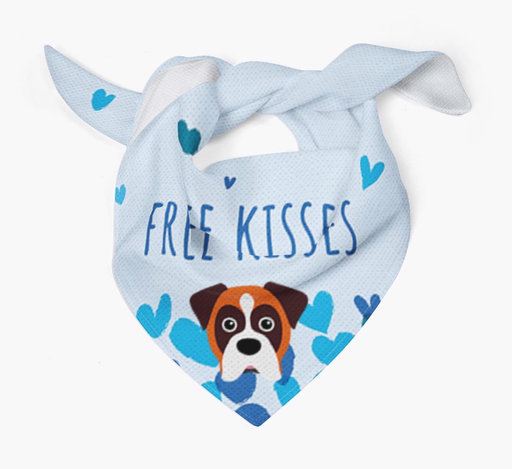 Free Kisses : Personalised {breedFullName} Bandana