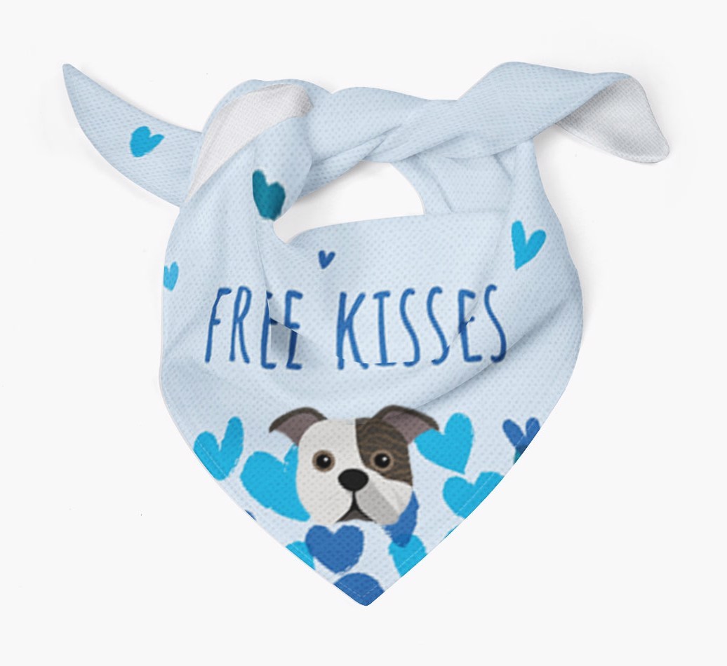 Free Kisses : Personalised {breedFullName} Bandana