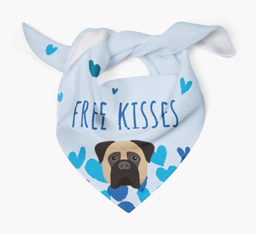 Free Kisses : Personalised {breedFullName} Bandana