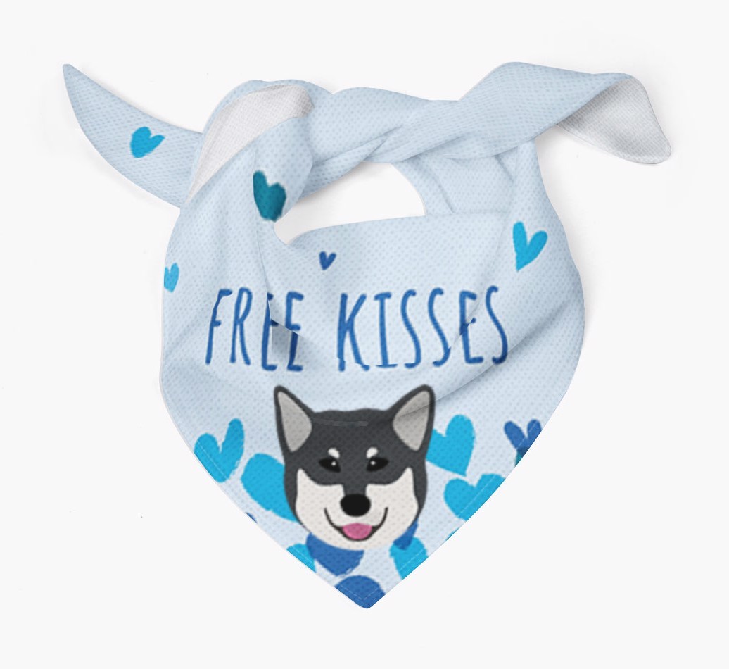 Free Kisses : Personalised {breedFullName} Bandana