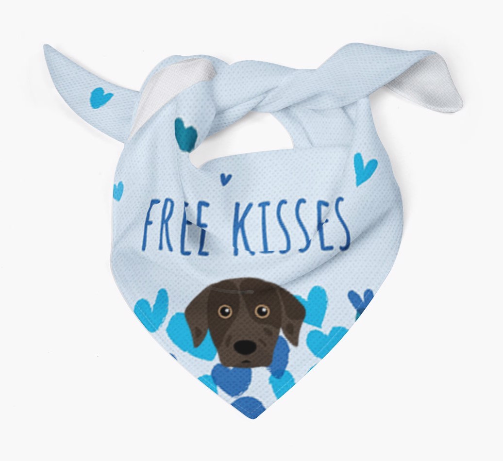 Free Kisses : Personalised {breedFullName} Bandana