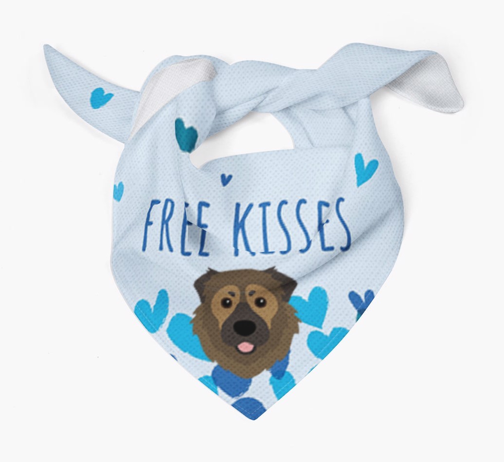 Free Kisses : Personalised {breedFullName} Bandana