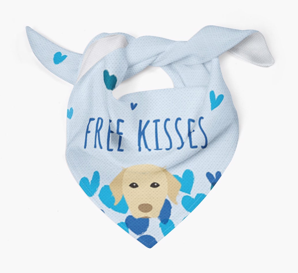Free Kisses : Personalised {breedFullName} Bandana
