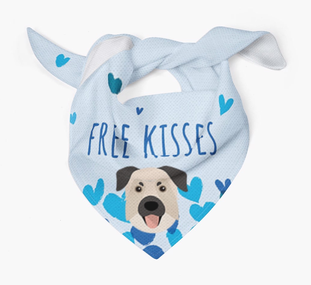 Free Kisses : Personalised {breedFullName} Bandana