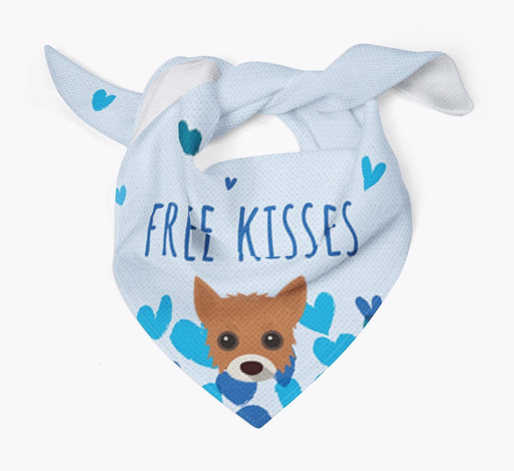 Free Kisses : Personalised {breedFullName} Bandana