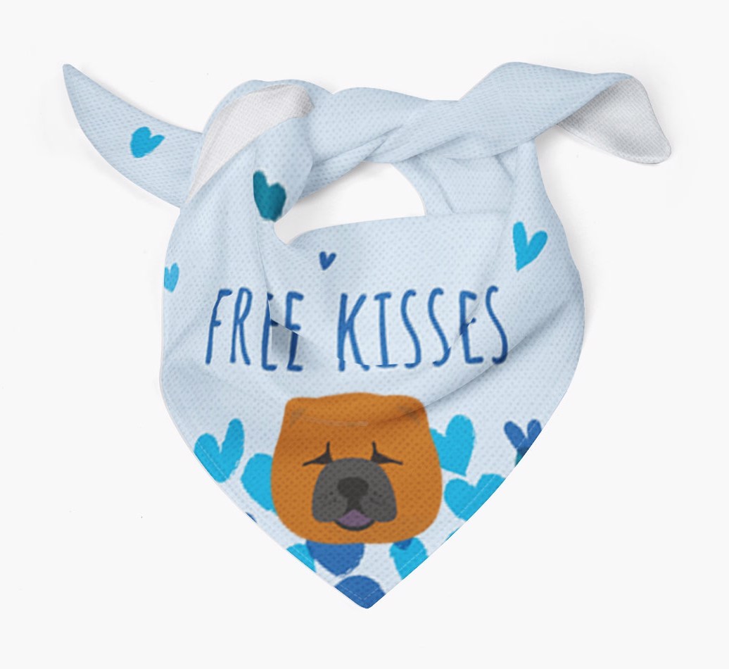 Free Kisses : Personalised {breedFullName} Bandana