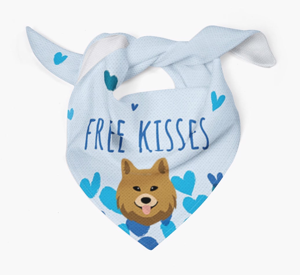 Free Kisses : Personalised {breedFullName} Bandana