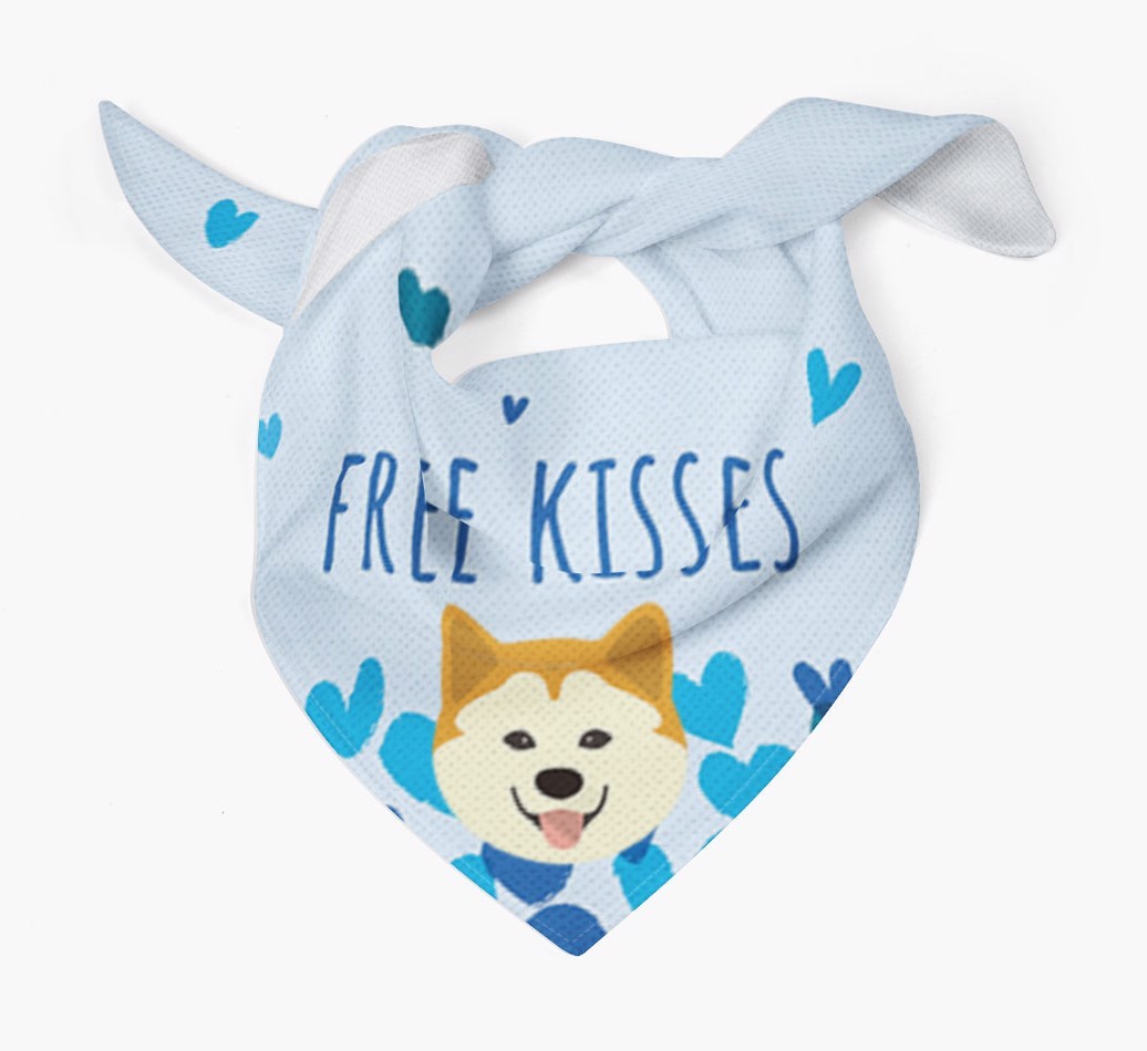Free Kisses : Personalised {breedFullName} Bandana