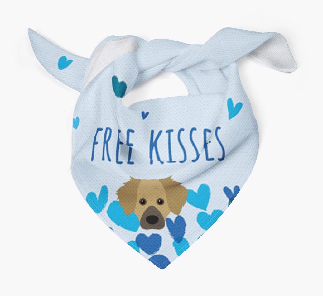 Free Kisses : Personalised {breedFullName} Bandana