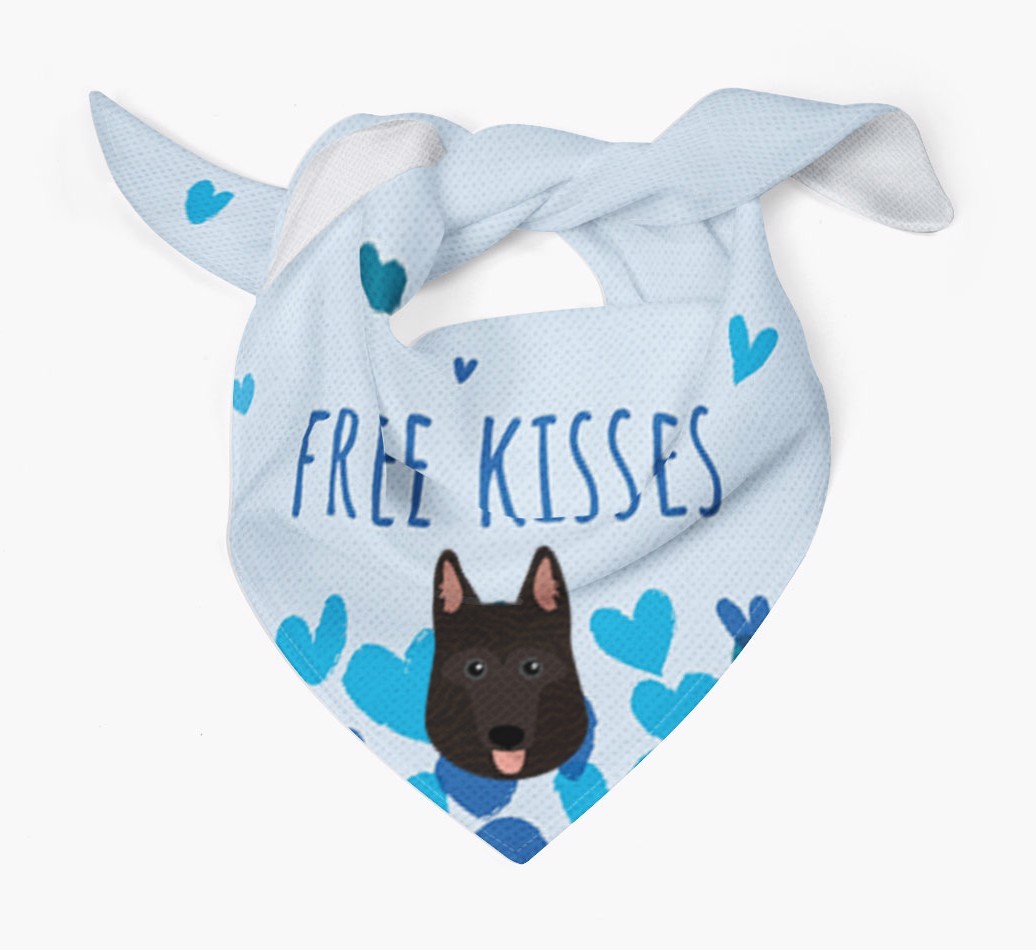 Free Kisses : Personalised {breedFullName} Bandana