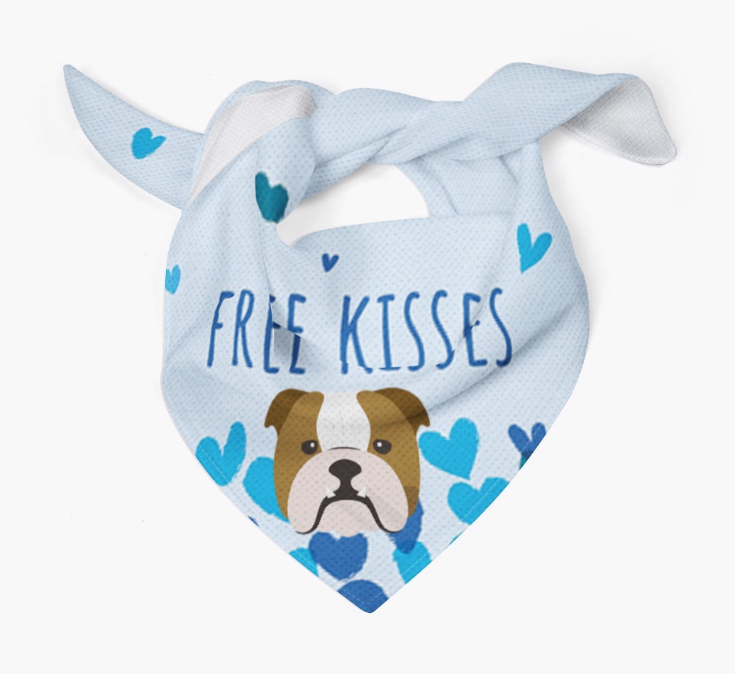 Free Kisses : Personalised {breedFullName} Bandana