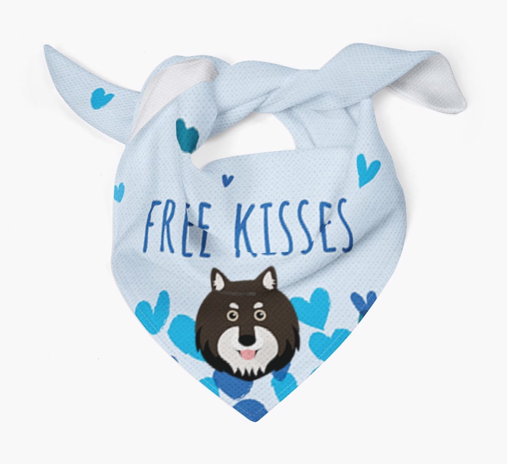 Free Kisses : Personalised {breedFullName} Bandana
