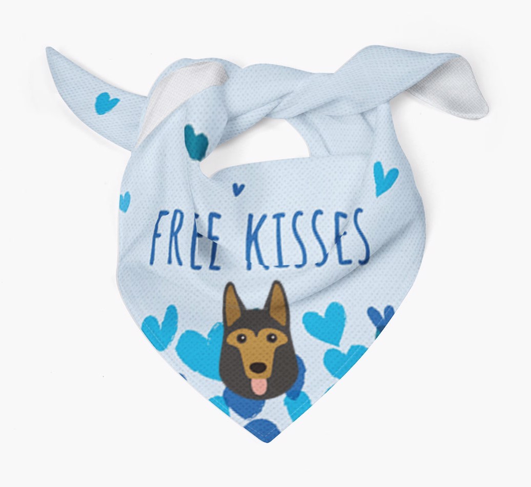 Free Kisses : Personalised {breedFullName} Bandana