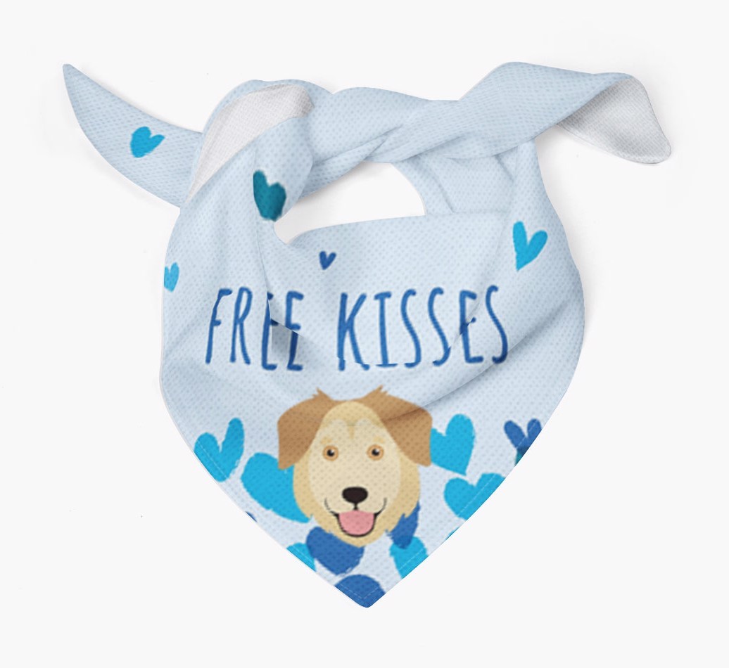 Free Kisses : Personalised {breedFullName} Bandana