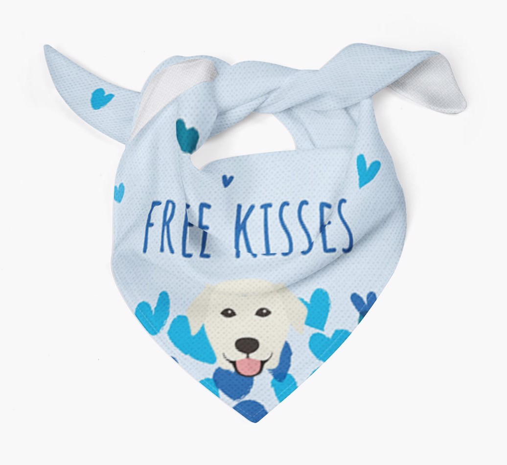 Free Kisses : Personalised {breedFullName} Bandana