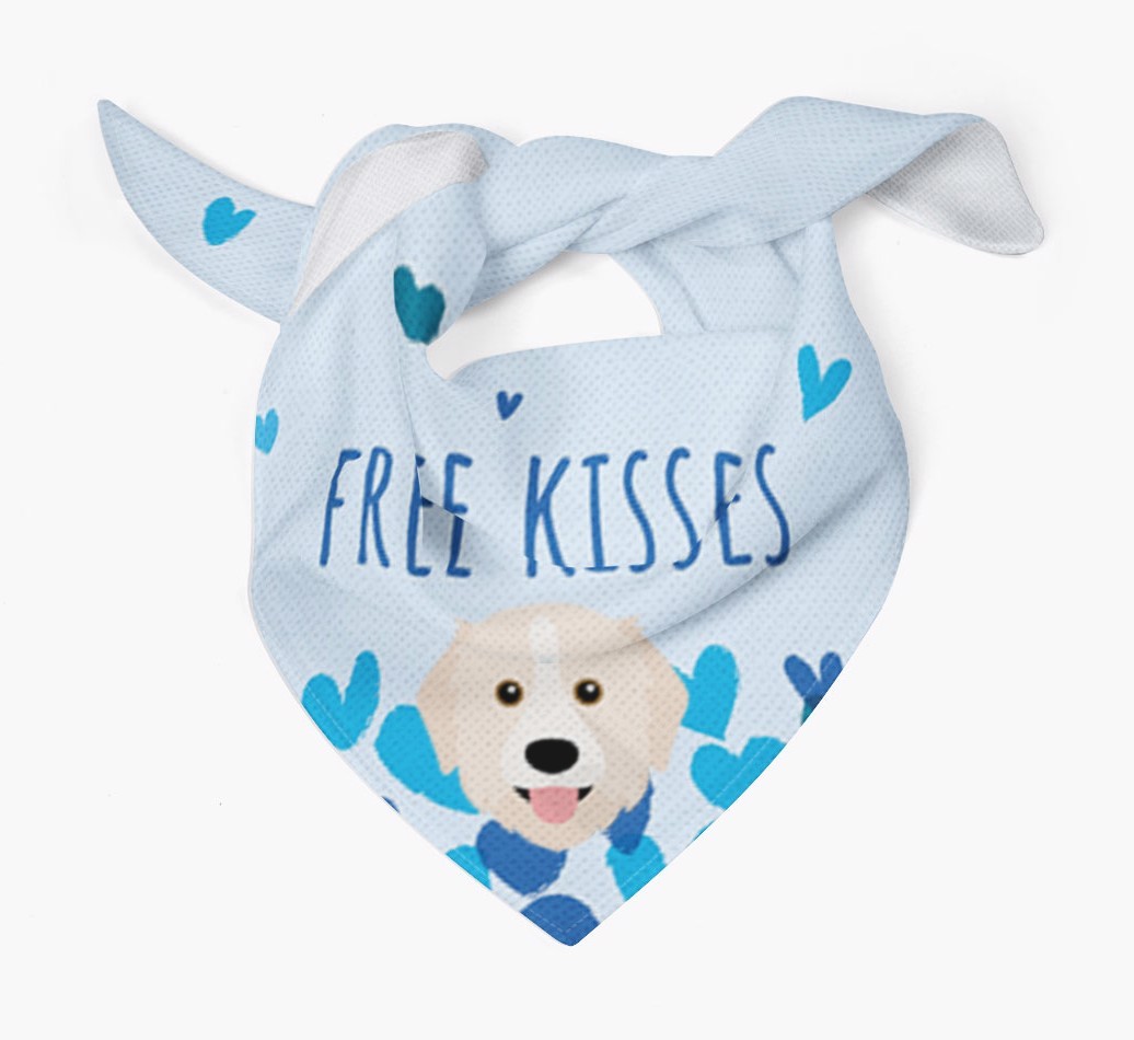 Free Kisses : Personalised {breedFullName} Bandana