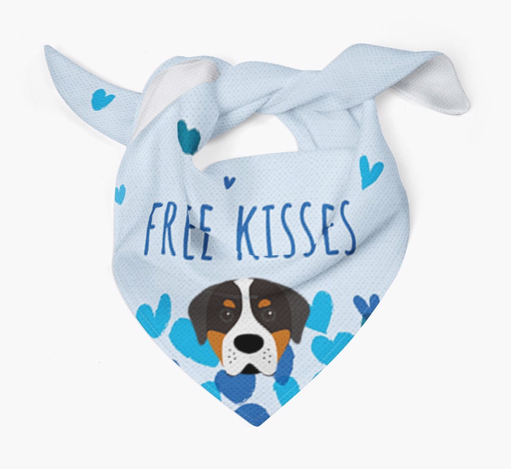 Free Kisses : Personalised {breedFullName} Bandana