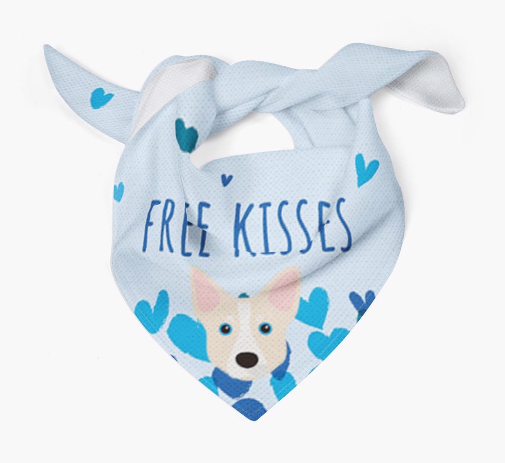 Free Kisses : Personalised {breedFullName} Bandana