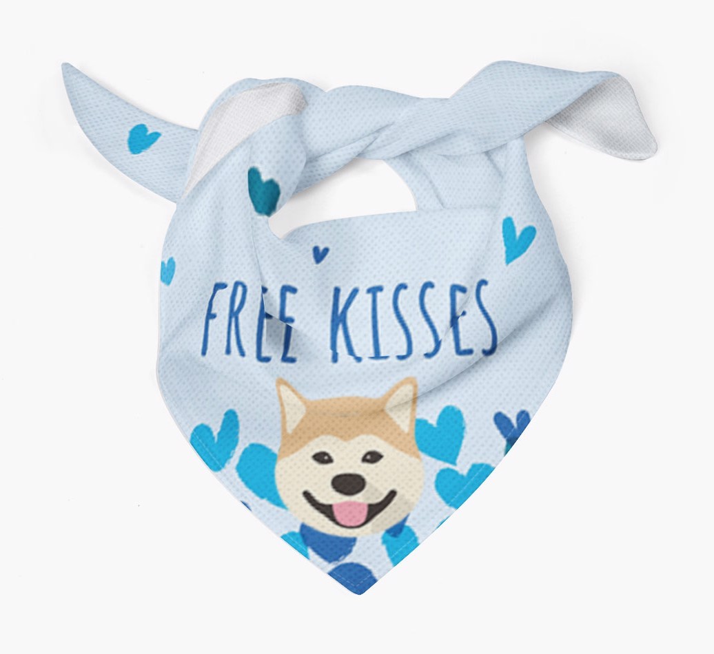 Free Kisses : Personalised {breedFullName} Bandana