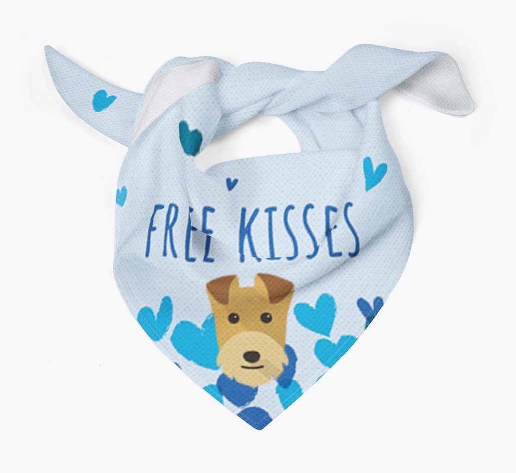 Free Kisses : Personalised {breedFullName} Bandana
