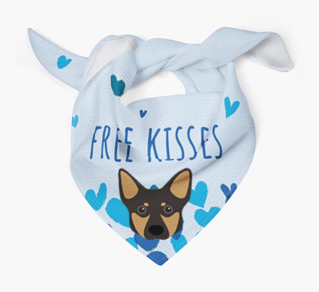Free Kisses : Personalised {breedFullName} Bandana