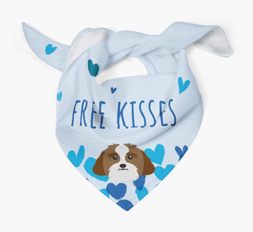 Free Kisses : Personalised {breedFullName} Bandana