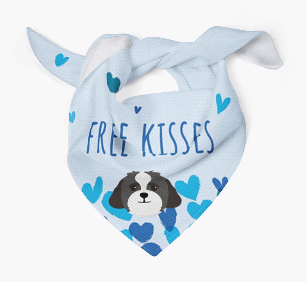 Free Kisses : Personalised {breedFullName} Bandana