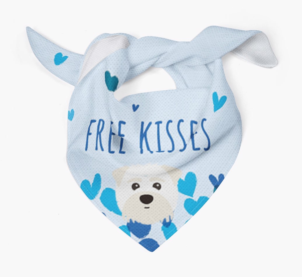 Free Kisses : Personalised {breedFullName} Bandana
