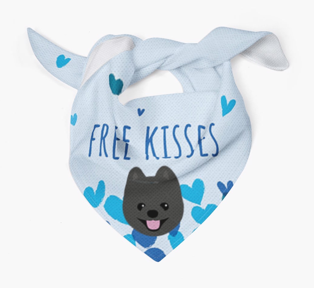 Free Kisses : Personalised {breedFullName} Bandana