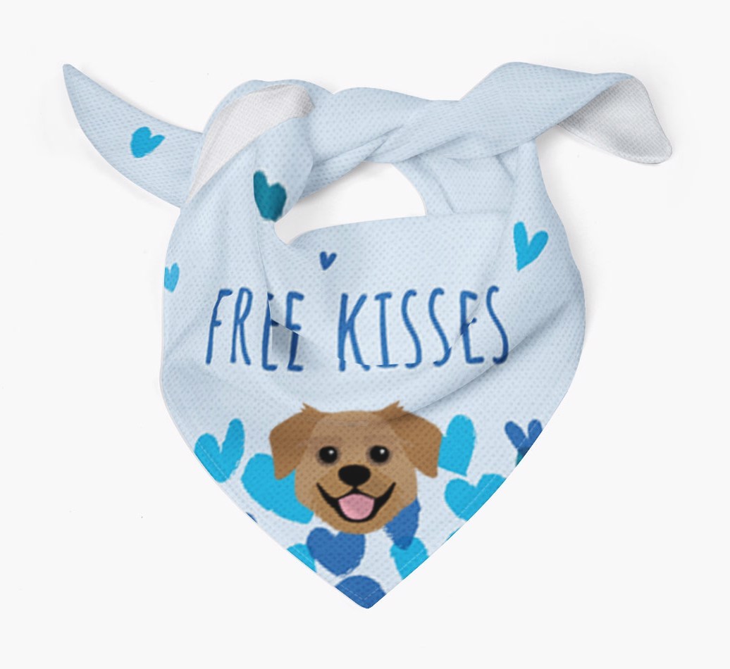 Free Kisses : Personalised {breedFullName} Bandana