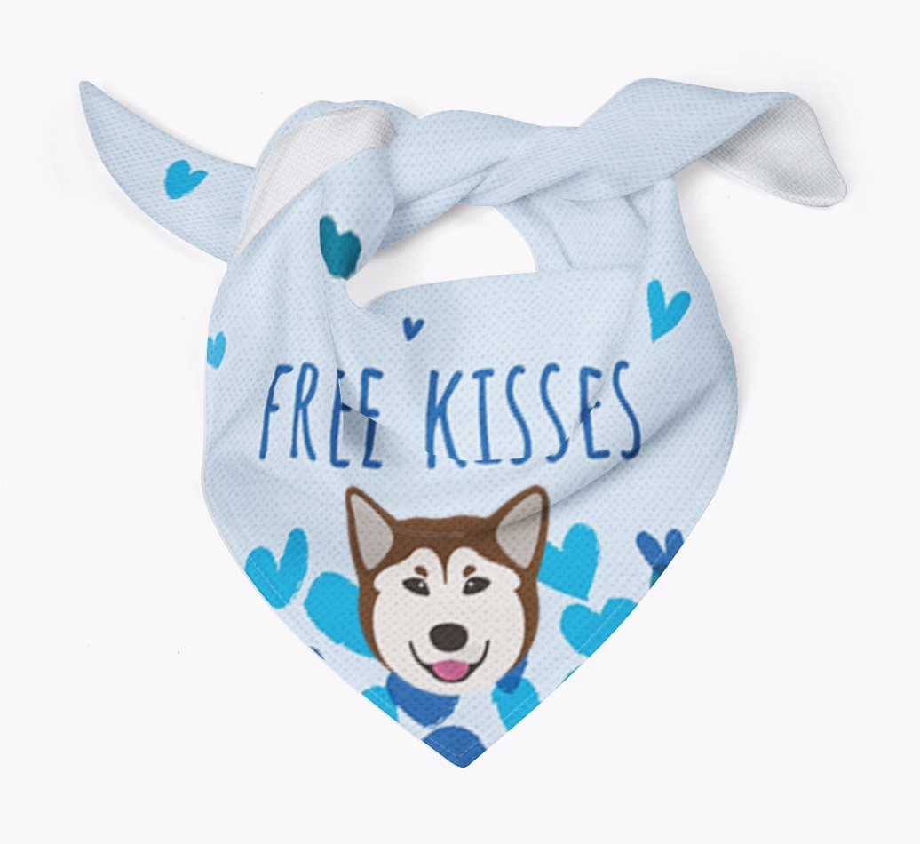 Free Kisses : Personalized {breedFullName} Bandana