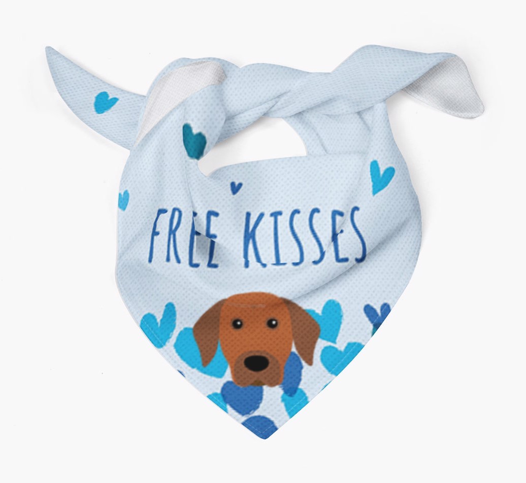 Free Kisses : Personalised {breedFullName} Bandana