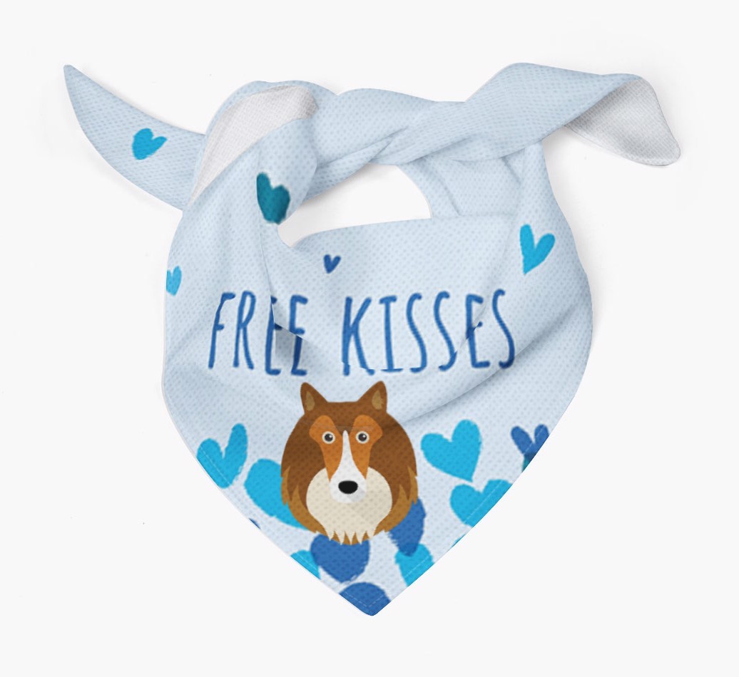 Free Kisses : Personalised {breedFullName} Bandana