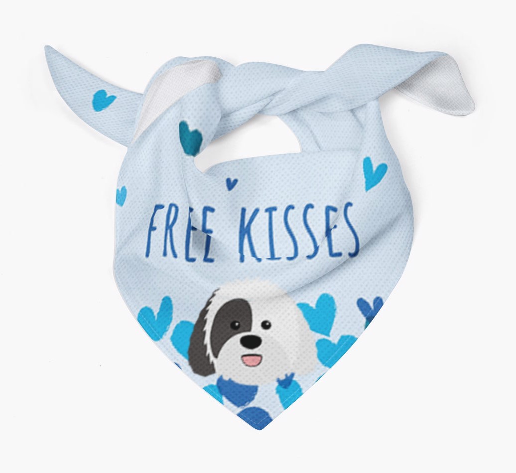 Free Kisses : Personalised {breedFullName} Bandana