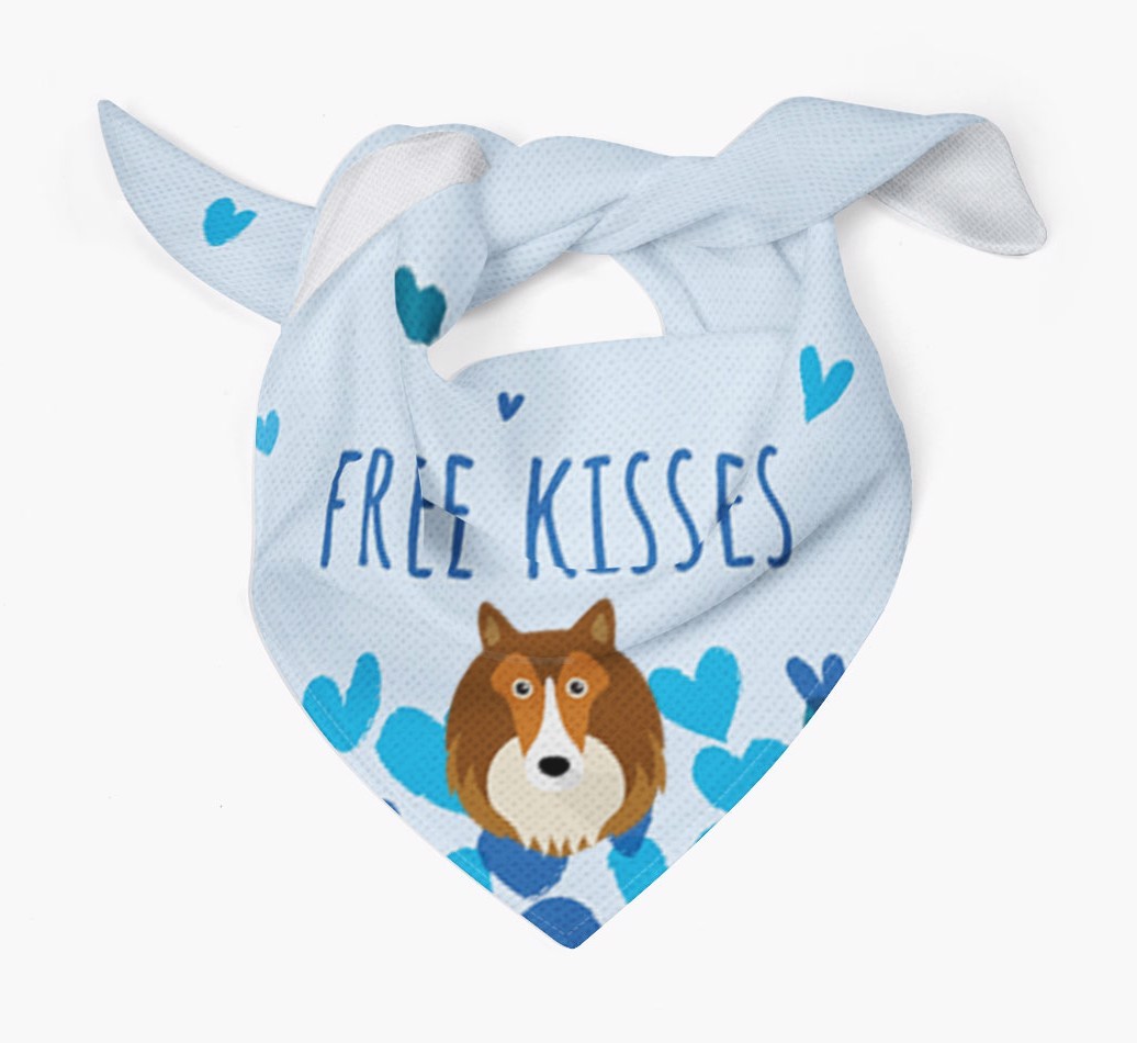 Free Kisses : Personalised {breedFullName} Bandana
