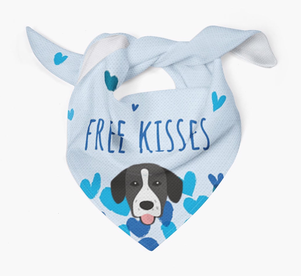 Free Kisses : Personalised {breedFullName} Bandana