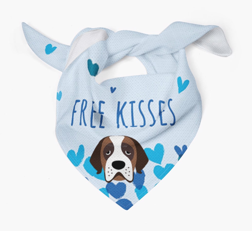 Free Kisses : Personalised {breedFullName} Bandana