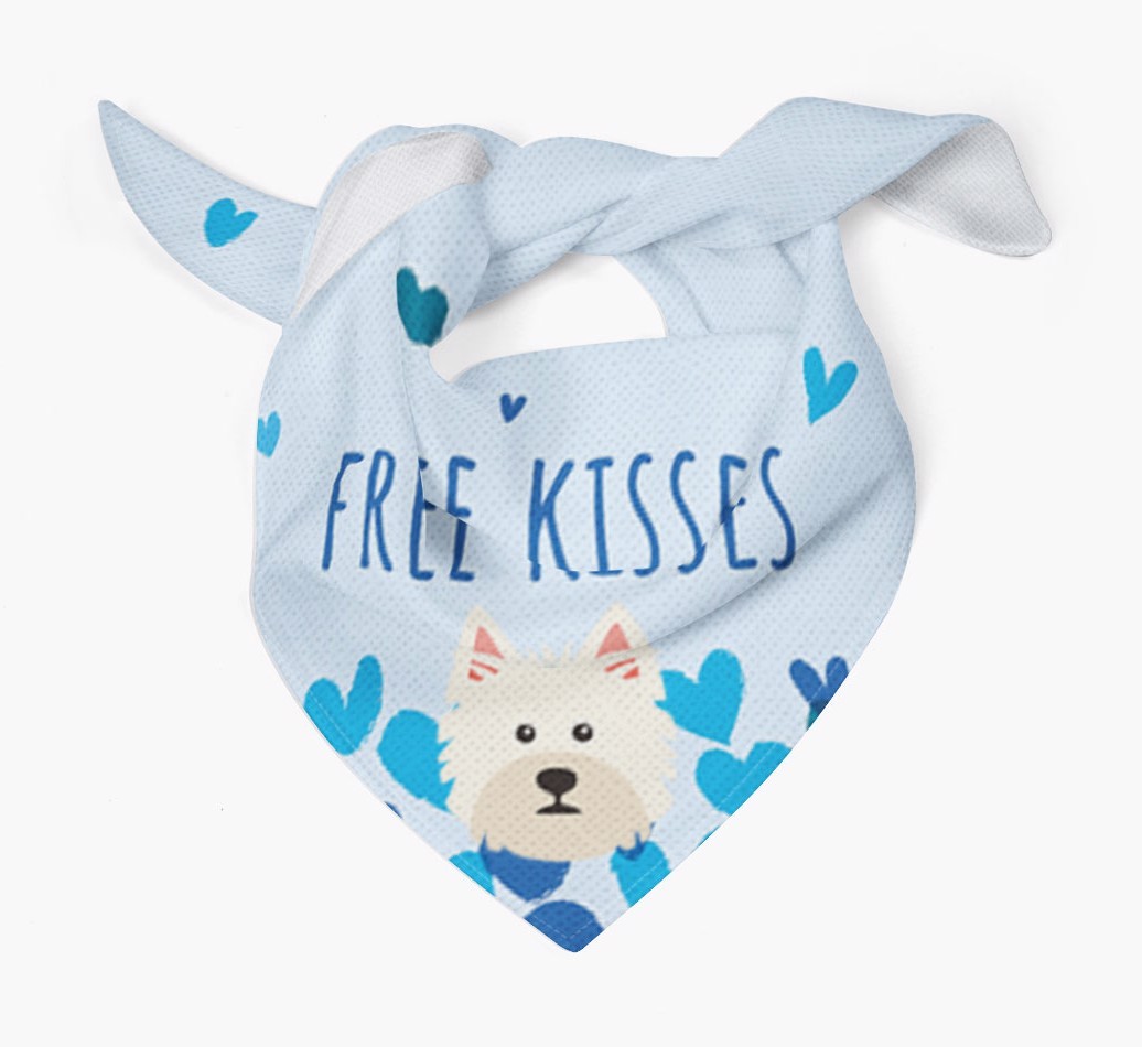 Free Kisses : Personalised {breedFullName} Bandana