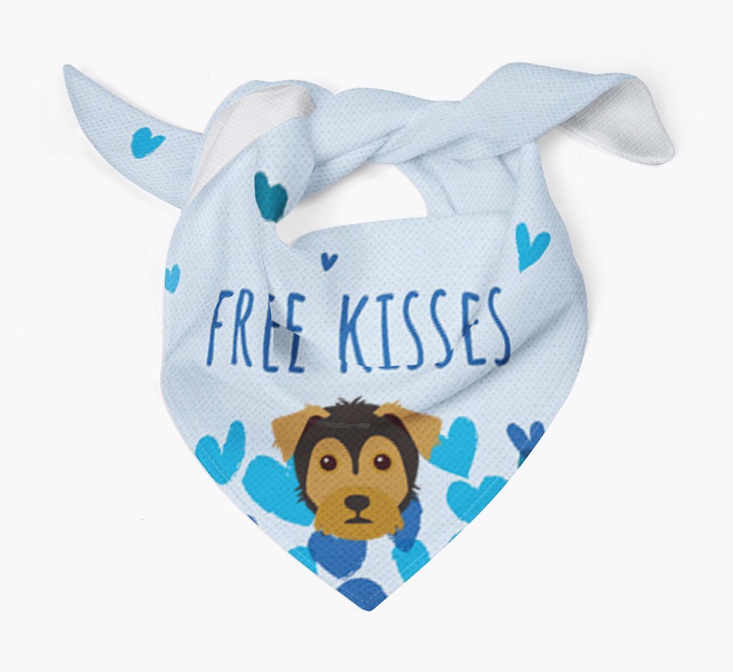 Free Kisses : Personalised {breedFullName} Bandana
