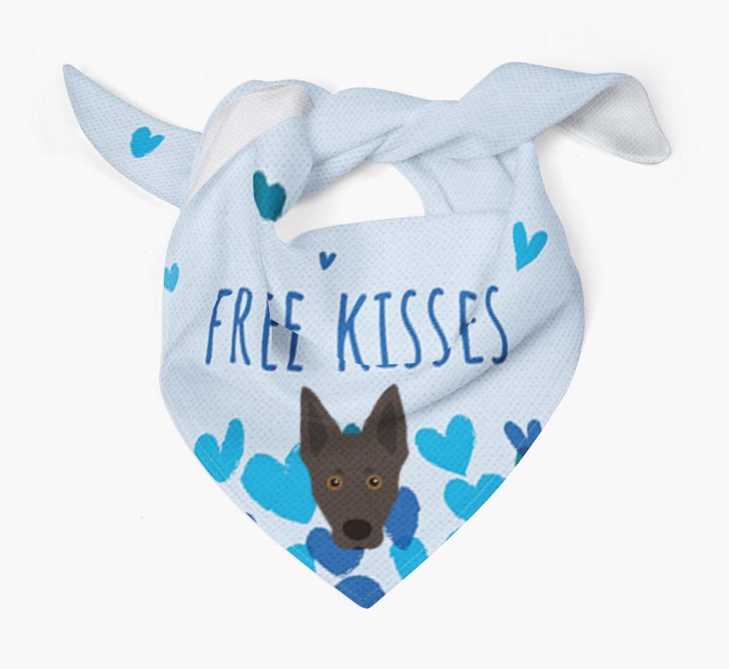 Free Kisses : Personalized {breedFullName} Bandana