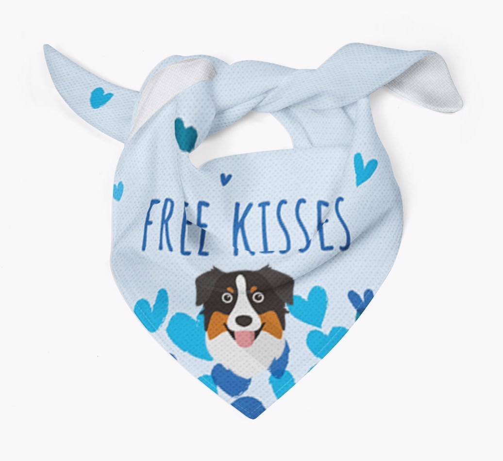 Free Kisses : Personalized {breedFullName} Bandana