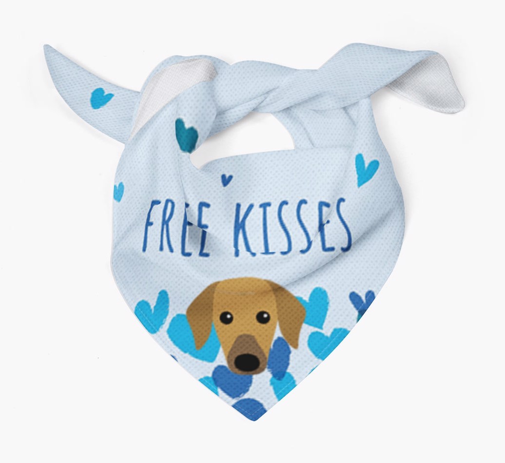Free Kisses : Personalized {breedFullName} Bandana
