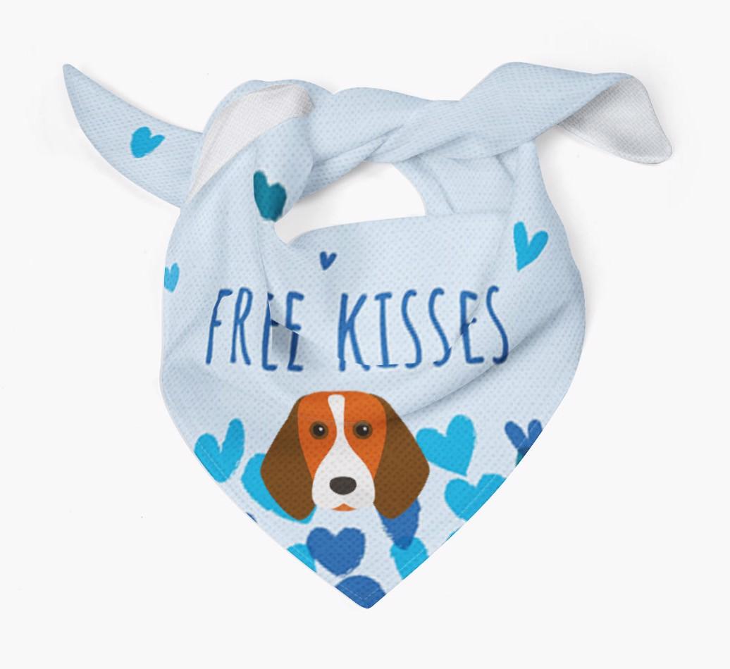 Free Kisses : Personalized {breedFullName} Bandana