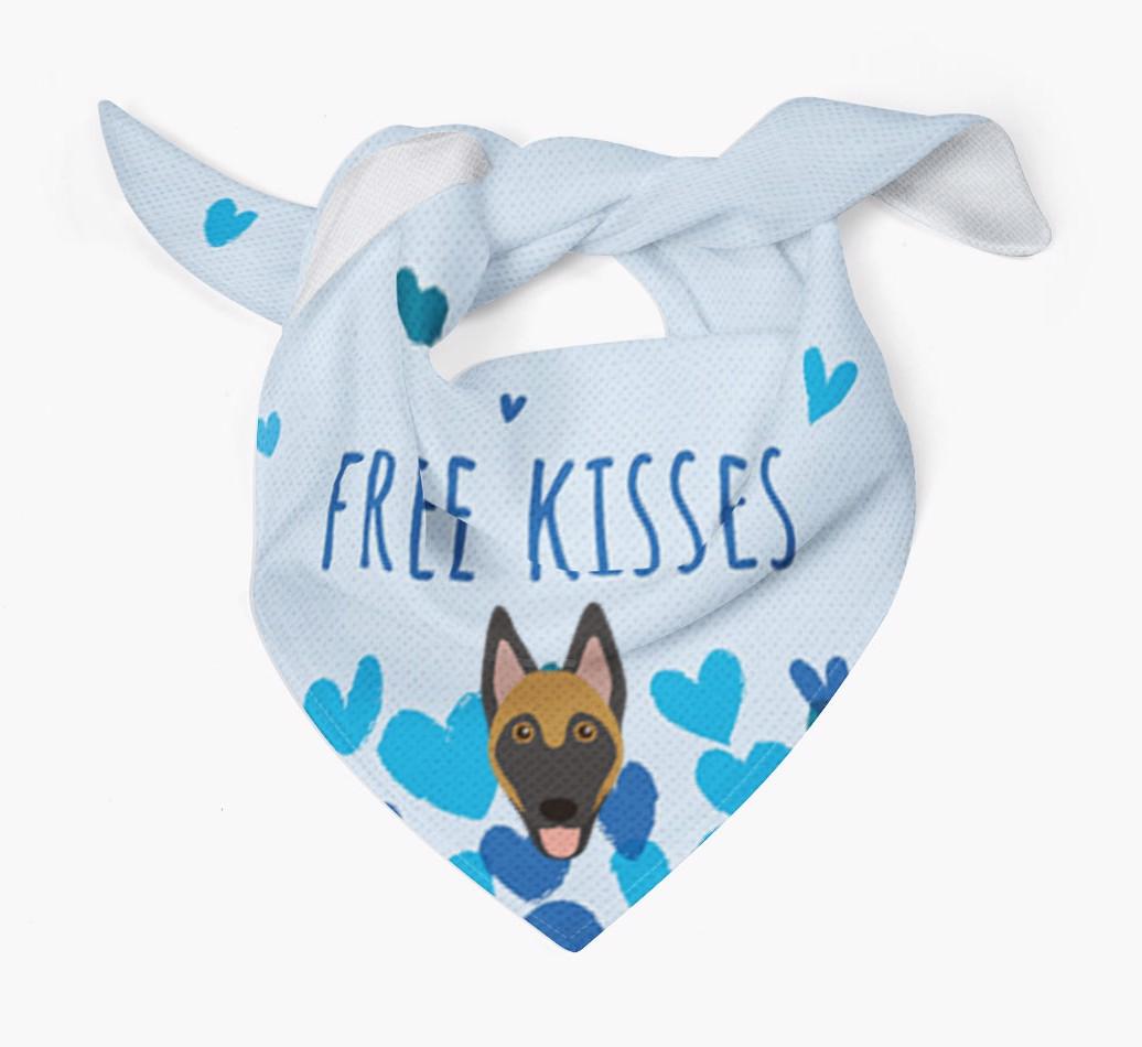 Free Kisses : Personalized {breedFullName} Bandana